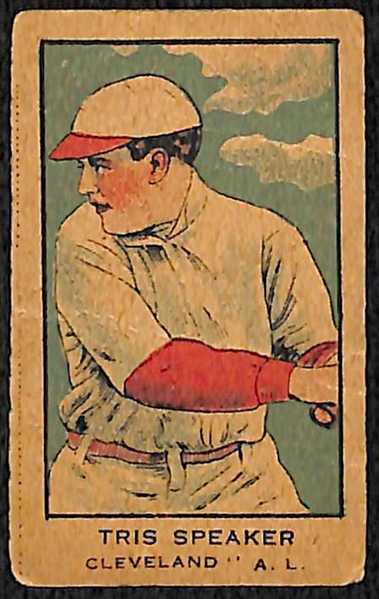 Lot of (2) 1921 W551 HOFer Strip Cards - Tris Speaker (HOF) and Frank Home Run Baker