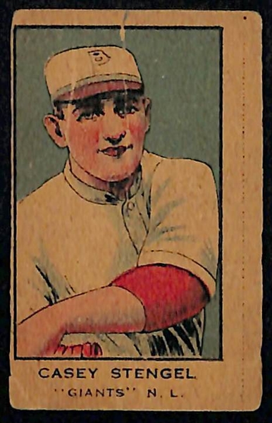 Lot of (2) 1921 W551 Casey Stengel (HOF) Baseball Strip Cards