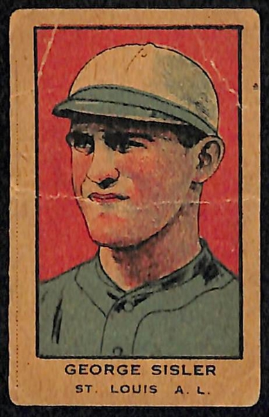 Lot of (2) 1921 W551 George Sisler (HOF) Baseball Strip Cards