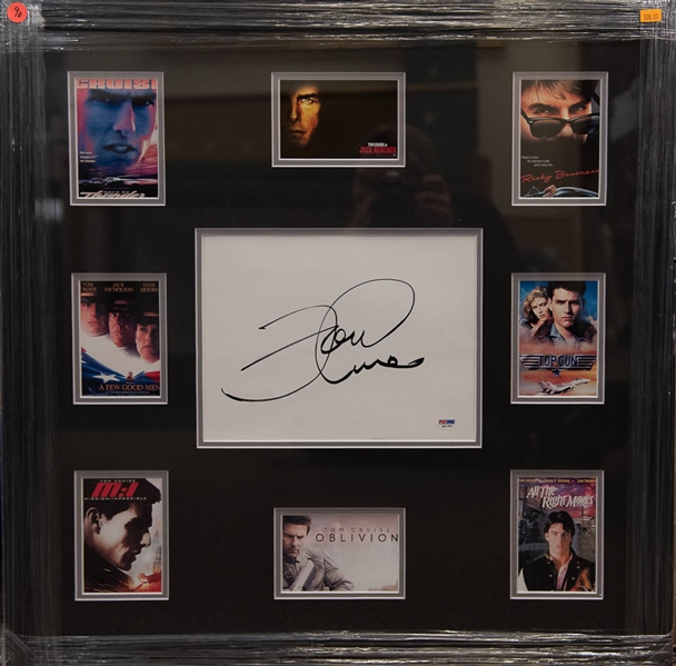 Large Tom Cruise Autographed Framed & Matted Display - PSA/DNA