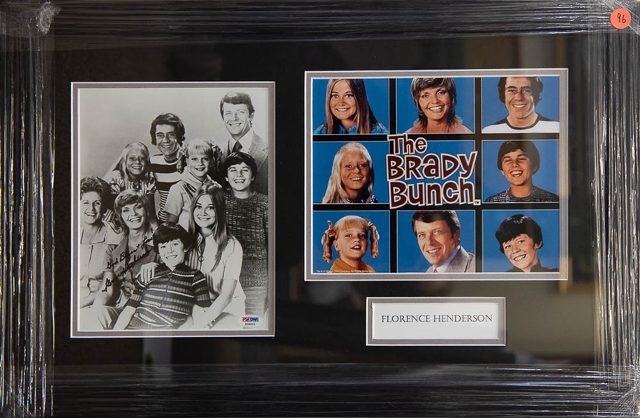 Florence Henderson Signed & Framed Brady Bunch Photo Display - PSA/DNA