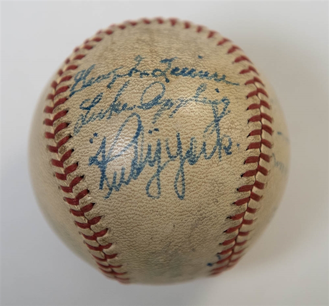 1947 WS Champion New York Yankees (and 2 others) Signed Reach Official American League Baseball (w/ Joe DiMaggio) - 11 Signatures