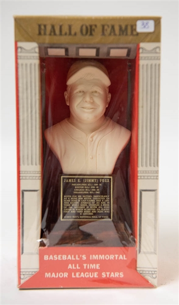 1963 Baseball Hall of Fame Bust - Jimmy Foxx - Still Wrapped in Original Cellophane