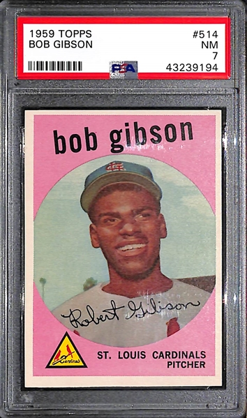 1959 Topps Bob Gibson #514 PSA 7