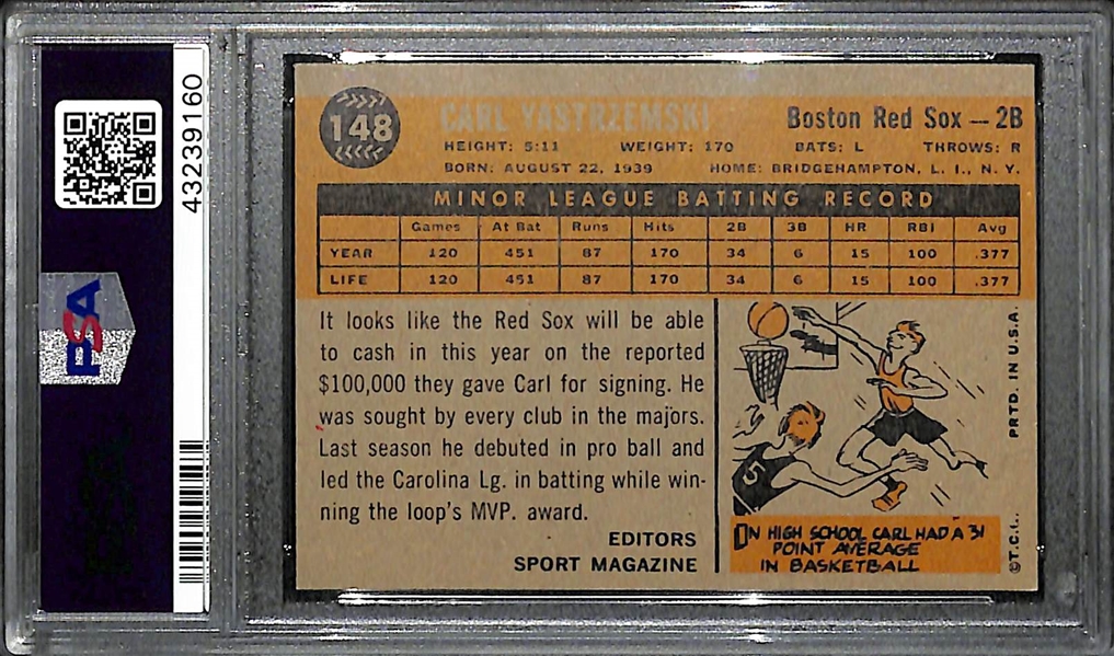 1960 Topps Carl Yastrzemski Rookie Card #148 - PSA 7
