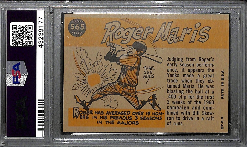 1960 Topps Roger Maris All Star Card #565 - PSA 8