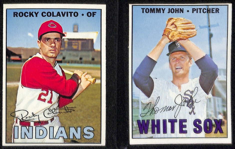 1967 High-Grade Baseball Card Near Complete Set - Missing Only 5 Cards - w. Mays & Clemente