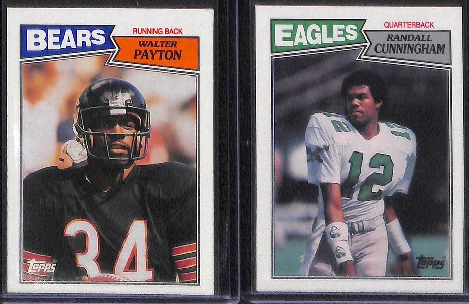 1985 and 1987 Topps Football Sets (Jim Kelly and Warren Moon Rookies)