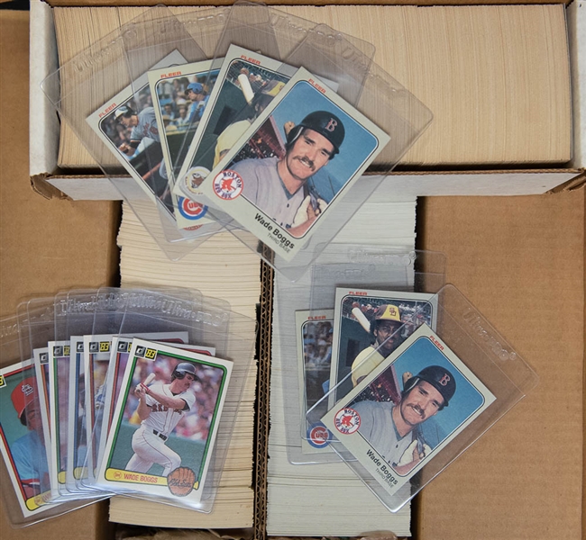 Lot of (3) 1983 Complete Baseball Card Sets - (1) Topps and (2) Fleer (Boggs, Gwynn, Sandberg Rookies!)