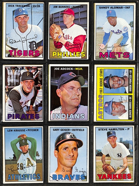 1967 Topps Baseball Near Complete Set - Only Missing 3 Cards