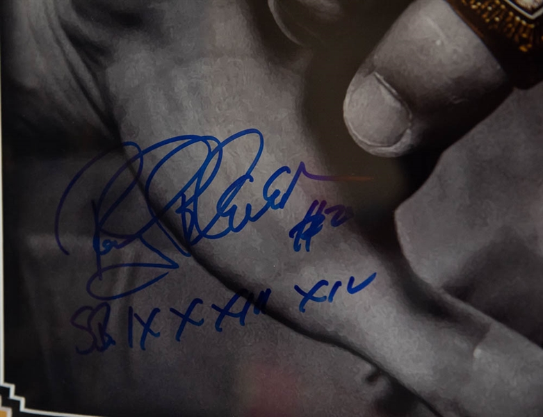 Rocky Bleier Signed Framed Photo (22x26) - Beckett