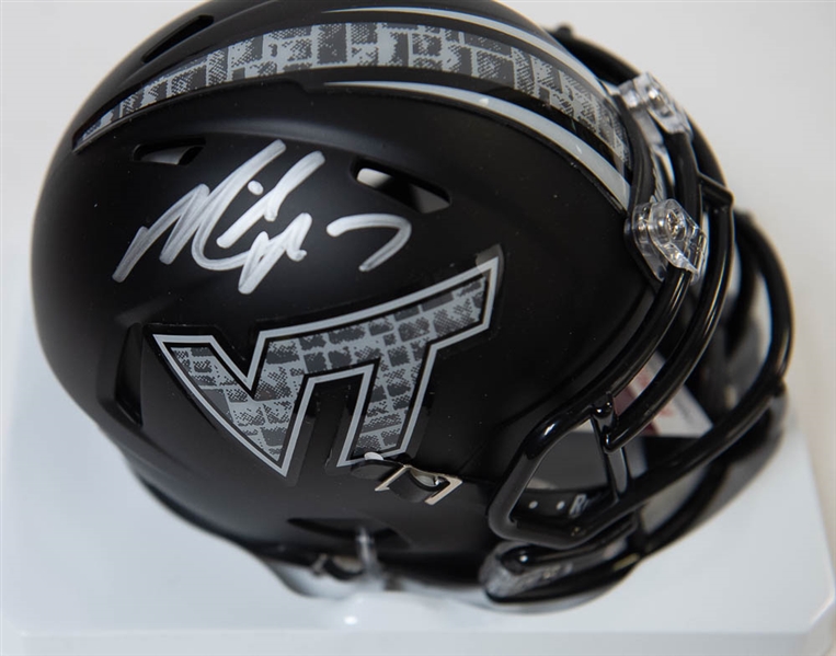 Michael Vick Signed Virginia Tech Mini Helmet - JSA