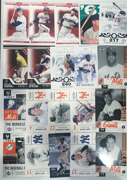 4-Row Box of Sports Cards (Mostly Past 40 years) inc. Mantle, Jeter, Gwynn, Nolan Ryan, Schmidt, Rose, Ichiro, Ripken Jr., Frank Thomas, +