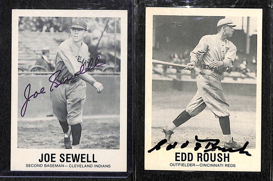 Lot of 7 Old Timers Signed Baseball Cards w. Carl Hubbell  - JSA Auction Letter