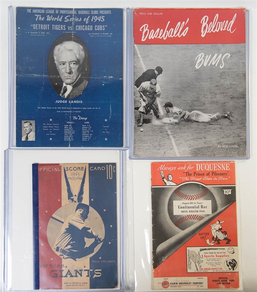 Lot of 18 Baseball Score Cards 1911-1947