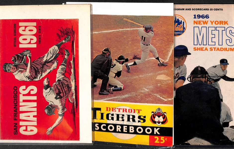 Lot of 22 Baseball Yearbooks & Score Cards From 1960-1970s