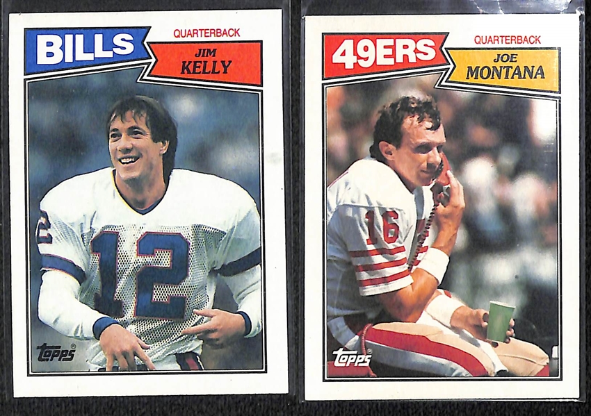 Lot of (3) Topps Football Sets - (1) 1987 Topps (Jim Kelly RC) and (2) 1988 Topps (Bo Jackson RCs)