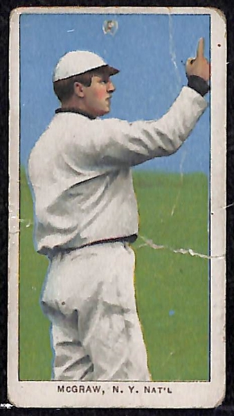 1909 T206 John McGraw (Finger in Air) - Piedmont Back