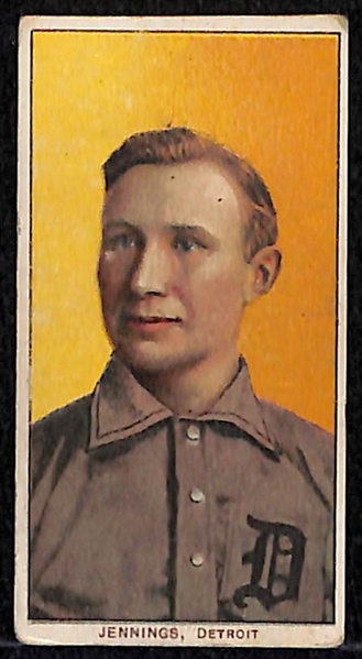 1909 T206 Hughie Jennings (Portrait) - Piedmont Back