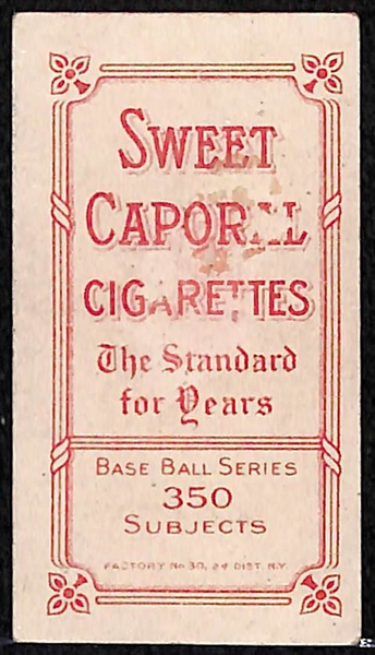 1909 T206 Elmer Flick - Sweet Caporal Back