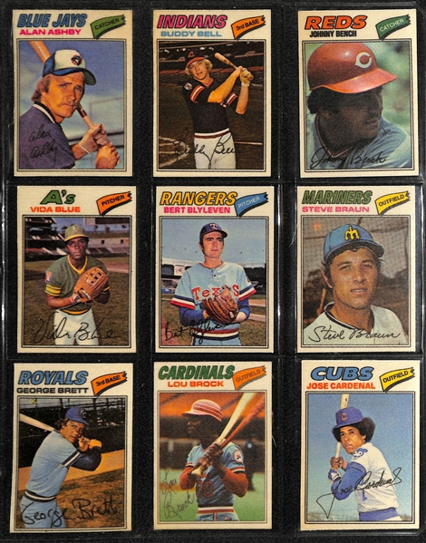 1977 Topps Baseball Cloth Stickers Complete Set (55 Cloth Stickers w/ Puzzles)