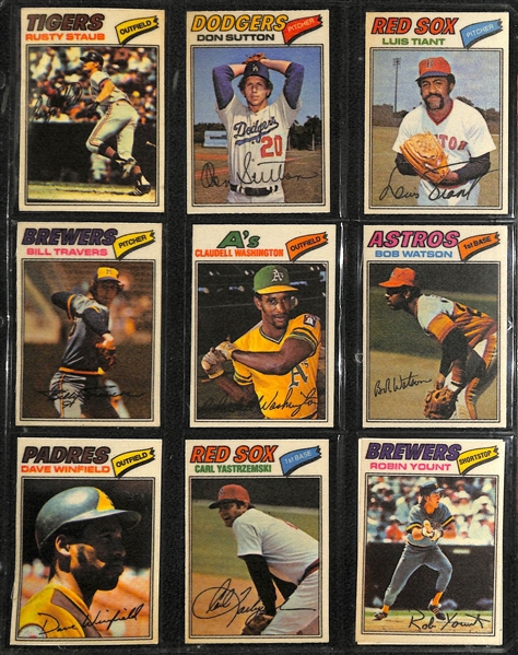 1977 Topps Baseball Cloth Stickers Complete Set (55 Cloth Stickers w/ Puzzles)