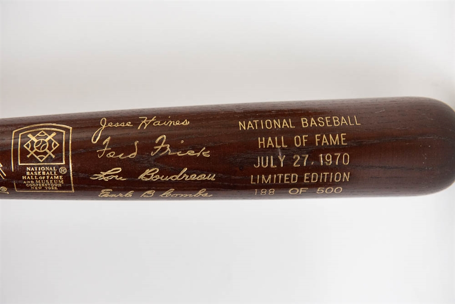 Commemorative 1970 HOF Inductee Louisville Slugger Baseball Bat (#ed 188 of 500 made)