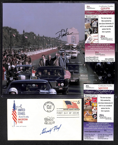 Jimmy Carter Signed 8x10 Photo & Gerald Ford Signed First Day Cover - JSA