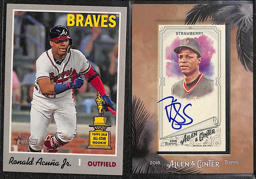 Lot of 45 Mixed Sports Autograph/Relic/SP Cards w. Ronald Acuna Jr
