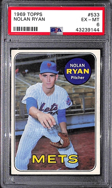 1969 Topps #533 Nolan Ryan Card PSA 6