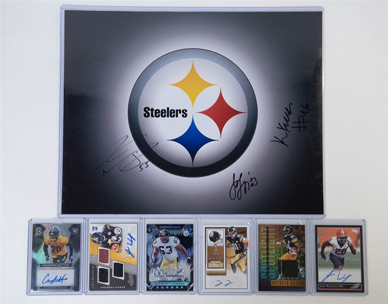 Pittsburgh Steelers Autograph & Memorabilia Lot w. Antonio Brown