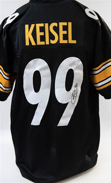 Brett Keisel Signed Steelers Style Jersey 