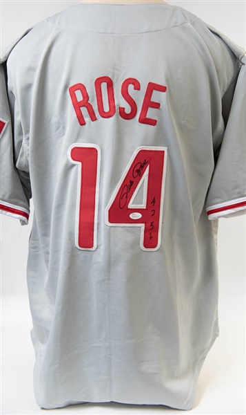 Pete Rose Signed Phillies Style Jersey - JSA