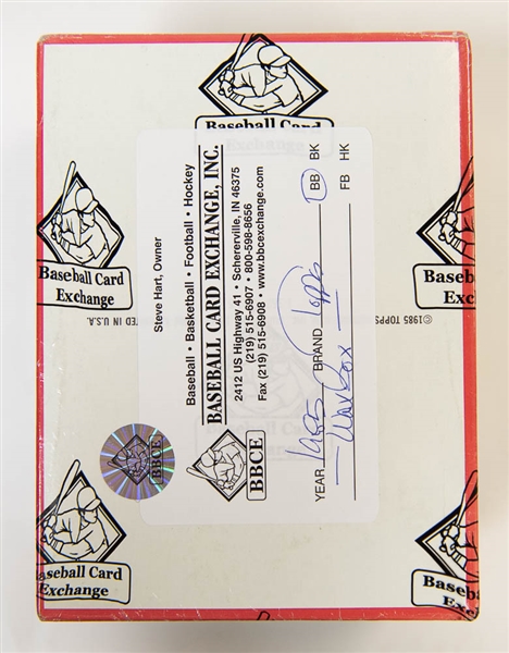 1985 Topps Baseball Wax Card Box