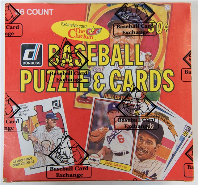 1982 Donruss Baseball Wax Card Box