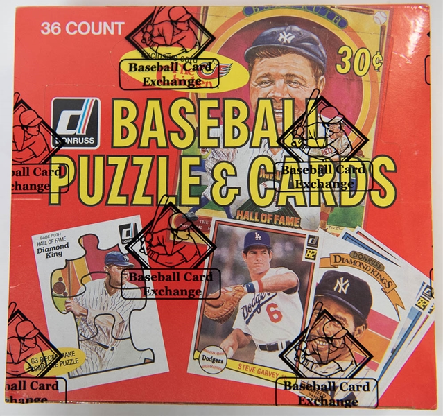 1982 Donruss Baseball Wax Card Box
