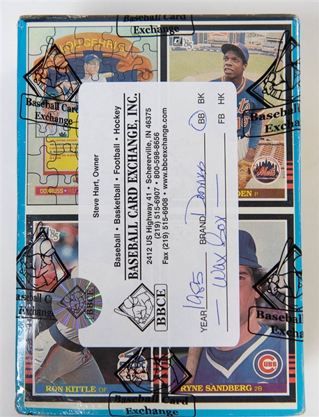 1985 Donruss Baseball Wax Card Box