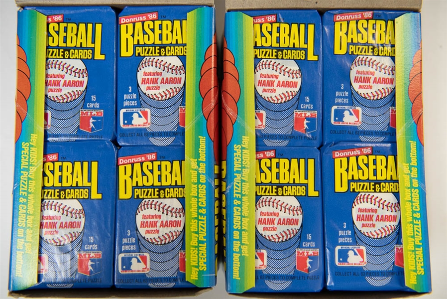 Lot of 2 1986 Donruss Baseball Wax Card Boxes
