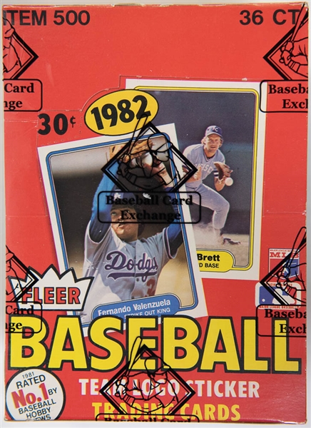 1982 Fleer Baseball Wax Card Box