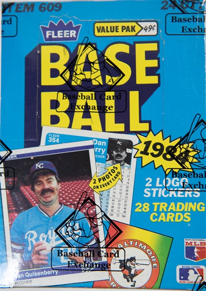 1984 Fleer Baseball Cello Card Box