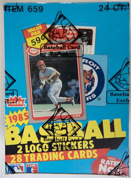 1985 Fleer Baseball Cello Card Box