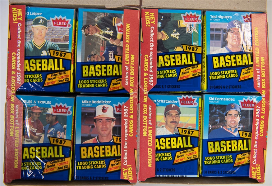Lot of 2 1987 Fleer Baseball Cello Card Boxes