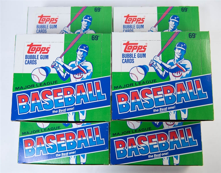 Lot of 6 1987 Topps Baseball Cello Card Boxes