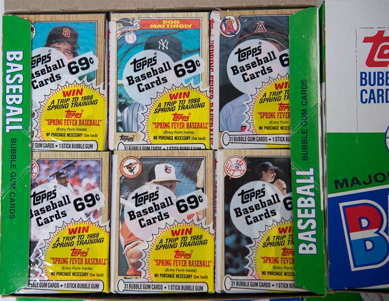 Lot of 6 1987 Topps Baseball Cello Card Boxes