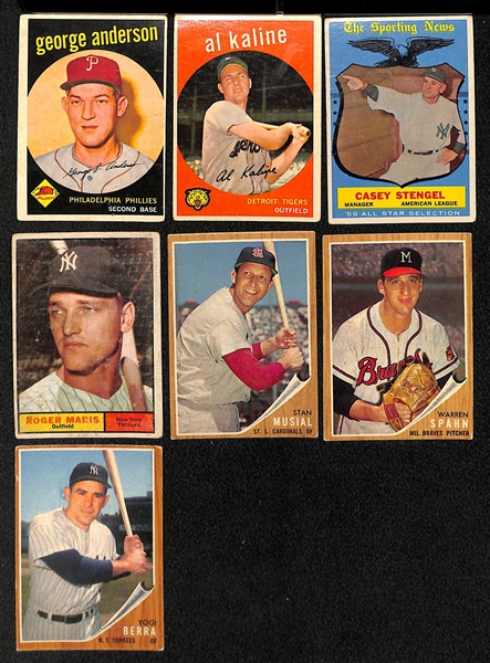 Lot of 49 Topps Baseball Cards 1958-1966 w. Sparky Anderson RC