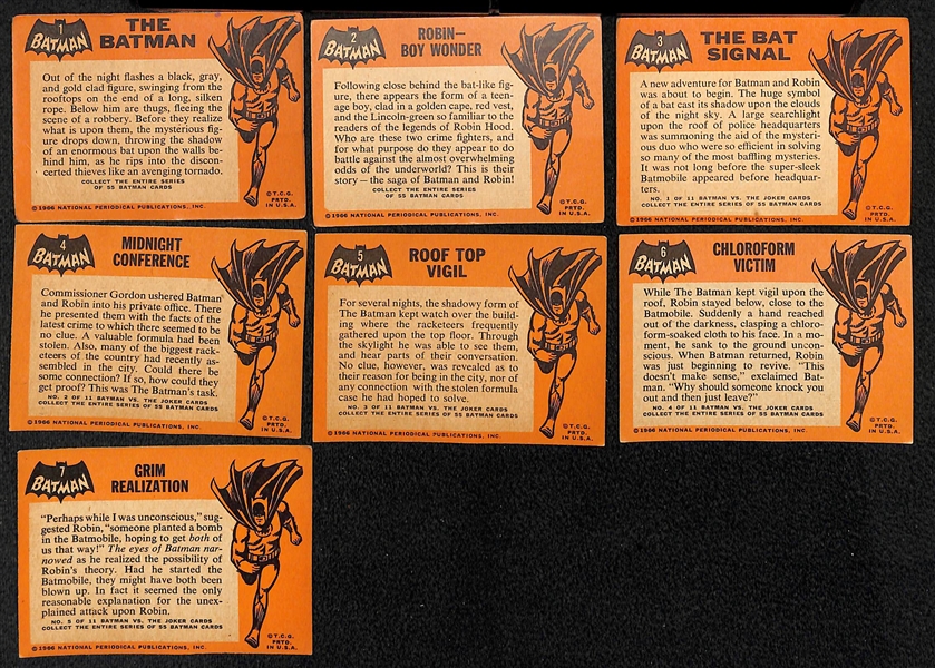 1966 Topps Batman Complete 55 Card Set