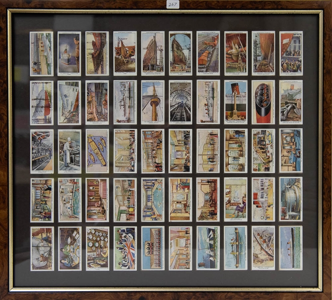 1937 Churchman The Queen Mary Complete Set - Beautifully Framed