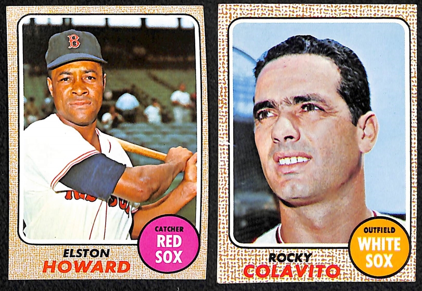 Lot of 165 Assorted 1968 Topps Baseball Cards w. Tony Perez