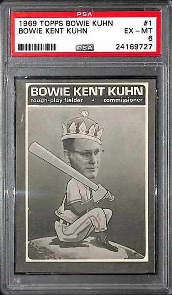 1969 Topps Bowie Kuhn Baseball Card - PSA 6