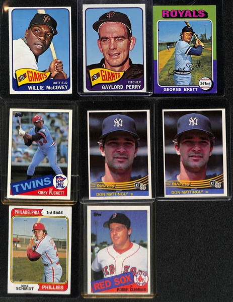 Lot of 50 Assorted Vintage Baseball Star Cards from 1965-1987